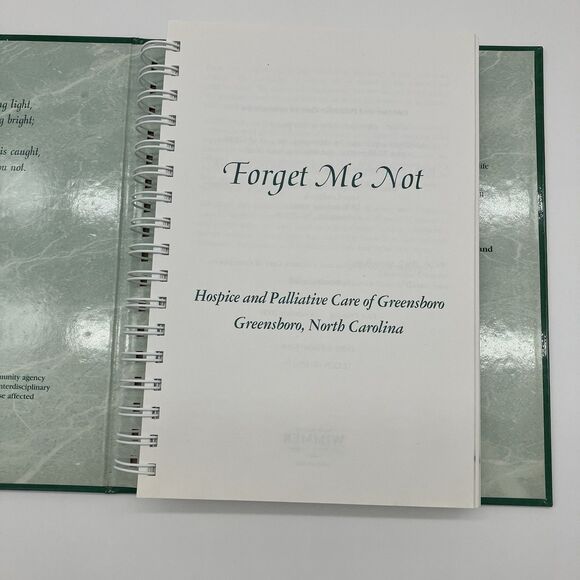 Forget Me Not Cookbook From Hospice Care Greensboro NC Memories/ Comfort Food - Picture 4 of 16